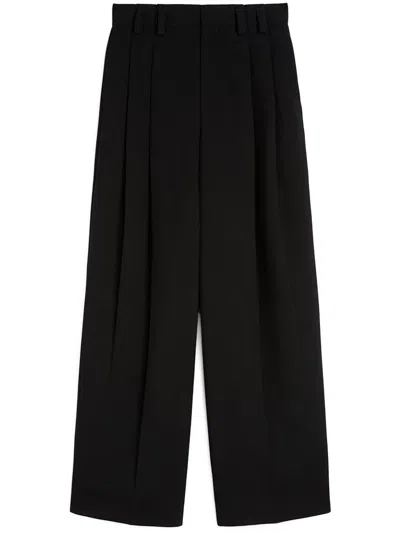 Jil Sander Pleat-detail Trousers In Black
