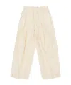 Jil Sander Pleat Detailed Drawstring Trousers In Neutral