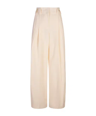 Jil Sander Pleat-detailed Trousers In Neutral