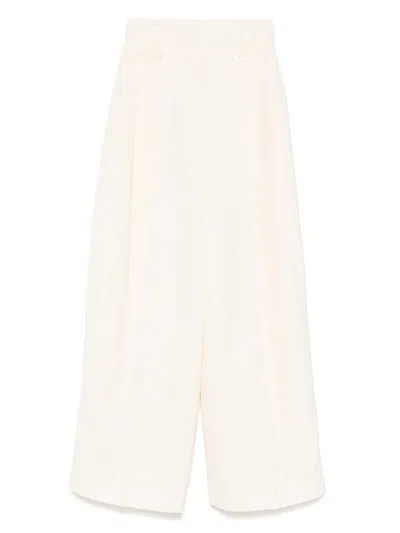 Jil Sander Pleat-detailed Trousers In White