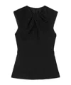 Jil Sander Sleeveless Shirt With Self-tie Detailing In Black