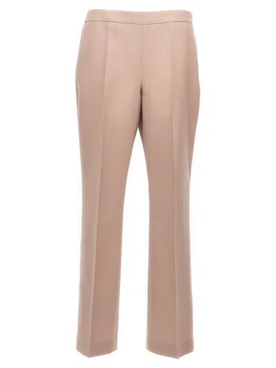 Jil Sander Pleat Wool Pants In Brown