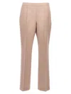 Jil Sander Pleat Wool Pants In Pink