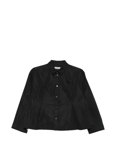 Jil Sander Pleat-detail Shirt In Black