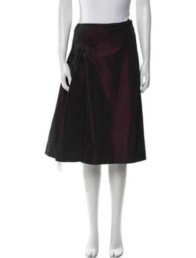 Pre-owned Jil Sander Pleated Accents Knee-length Skirt In Black