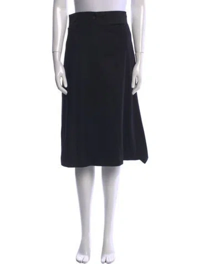 Pre-owned Jil Sander Pleated Accents Knee-length Skirt In Black