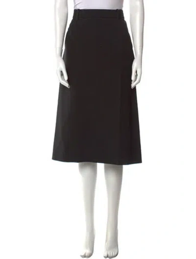 Pre-owned Jil Sander Pleated Accents Knee-length Skirt In Black