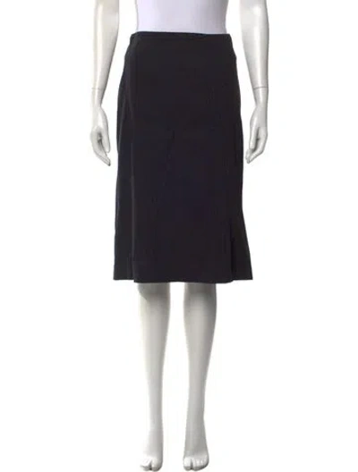 Pre-owned Jil Sander Pleated Accents Knee-length Skirt In Black