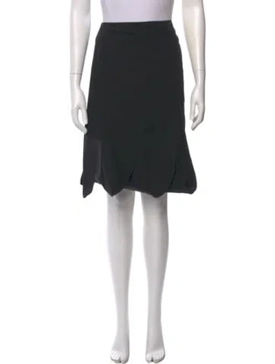 Pre-owned Jil Sander Pleated Accents Knee-length Skirt In Black