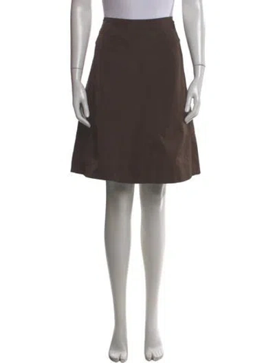 Pre-owned Jil Sander Pleated Accents Knee-length Skirt In Gray