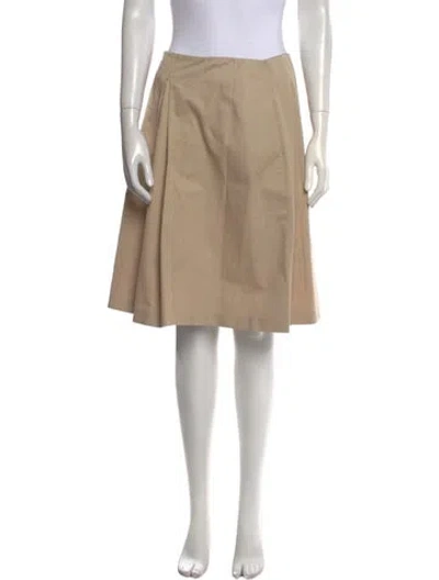 Pre-owned Jil Sander Pleated Accents Knee-length Skirt In Neutral