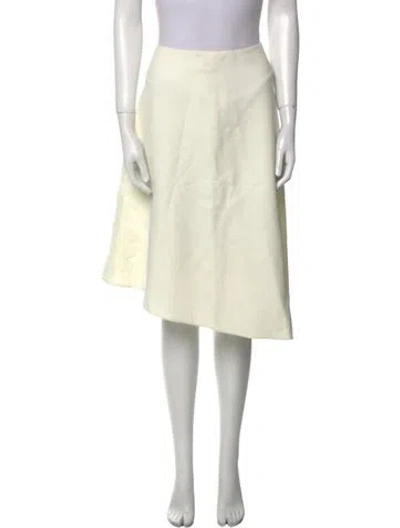 Pre-owned Jil Sander Pleated Accents Knee-length Skirt In Neutral