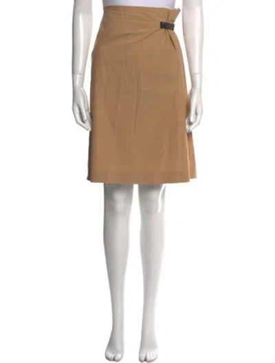 Pre-owned Jil Sander Pleated Accents Knee-length Skirt In Neutral