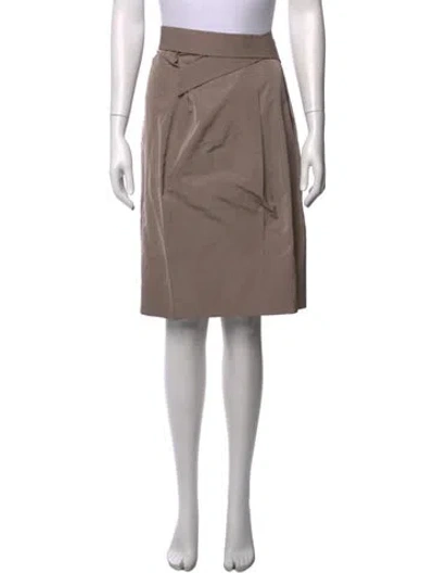 Pre-owned Jil Sander Pleated Accents Knee-length Skirt In Neutral