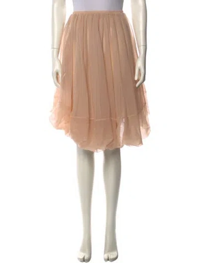 Pre-owned Jil Sander Pleated Accents Knee-length Skirt In Pink