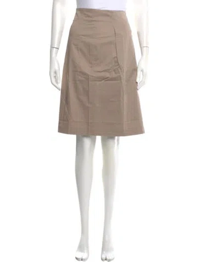 Pre-owned Jil Sander Pleated Accents Knee-length Skirt W/ Tags In Neutral