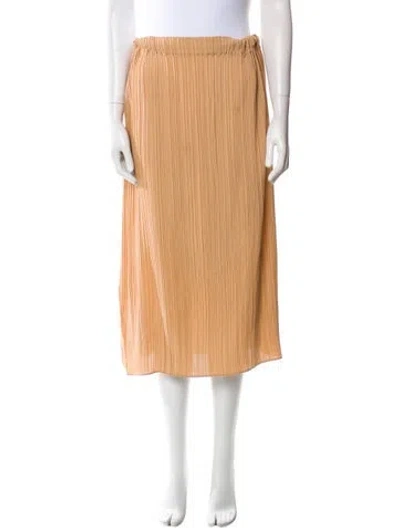 Pre-owned Jil Sander Pleated Accents Midi Length Skirt In Neutral