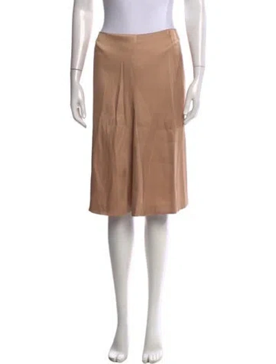 Pre-owned Jil Sander Pleated Accents Midi Length Skirt In Pink