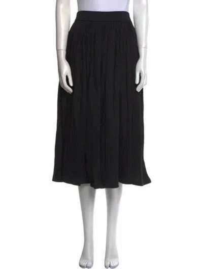 Pre-owned Jil Sander Pleated Accents Midi Length Skirt W/ Tags In Black