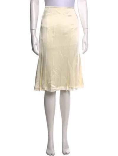 Pre-owned Jil Sander Pleated Accents Midi Length Skirt W/ Tags In Neutrals