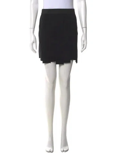 Pre-owned Jil Sander Pleated Accents Mini Skirt In Black