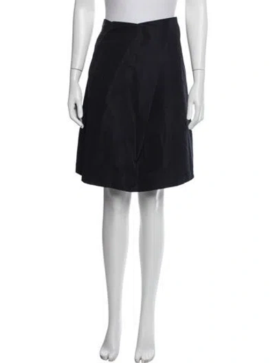 Pre-owned Jil Sander Pleated Accents Mini Skirt In Blue