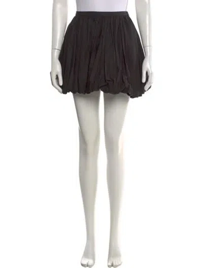 Pre-owned Jil Sander Pleated Accents Mini Skirt In Gray