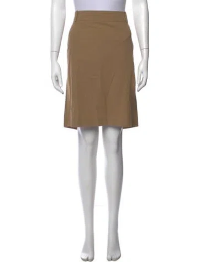 Pre-owned Jil Sander Pleated Accents Mini Skirt In Neutral