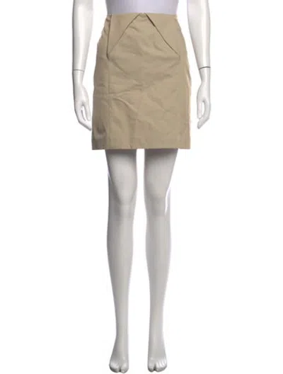 Pre-owned Jil Sander Pleated Accents Mini Skirt In Neutrals