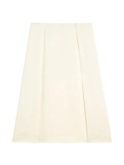 Jil Sander Pleated A-line Skirt In Neutrals