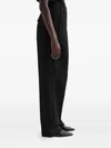 Jil Sander Pleated Belt-loops Trousers In Black