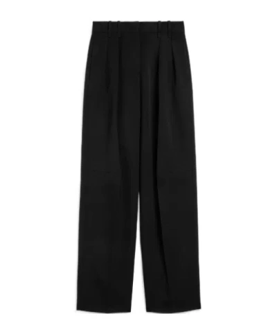 Jil Sander Pleated Belt-loops Trousers In Black