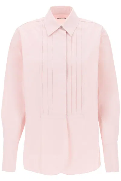 Jil Sander Pleated Bib Shirt With