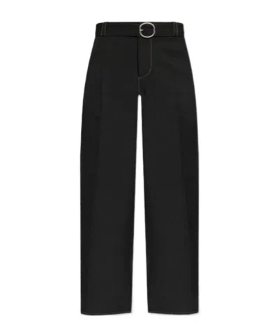 Jil Sander Pleated Casual Pants In Black