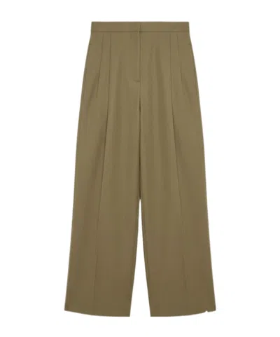 Jil Sander Pleated Casual Pants In Burgundy