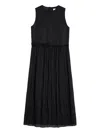 Jil Sander Pleated Dress In Black
