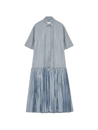 Jil Sander Pleated Dress In Gray