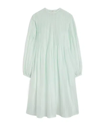 Jil Sander Pleated Dress In Iceberg