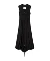 Jil Sander Pleated Fitted Dress In Black
