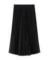 Jil Sander Pleated Wool-blend Gabardine Midi Skirt In Black