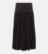 Jil Sander Midirock Aus Georgette In Braun