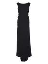 Jil Sander Pleated Gown In Multi