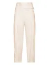 Jil Sander Pleated High-waisted Trousers In Neutral