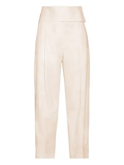 Jil Sander Pleated High-waisted Trousers In Neutral