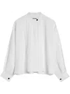 Jil Sander Pleated Long-sleeves Shirt In White
