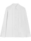 Jil Sander Pleated Long Sleeves Shirt In White