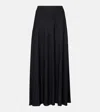 Jil Sander Pleated Midi Skirt In Black