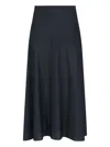 Jil Sander Viscose Skirt With Asymmetrical Hem And Side Slit In Black