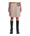 Jil Sander Pleated Midi Skirt In Brown