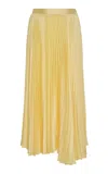 Jil Sander Pleated Midi Skirt In Yellow